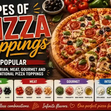 Types of Pizza Toppings: 35 Popular Vegetarian, Meat, Gourmet and International Pizza Toppings